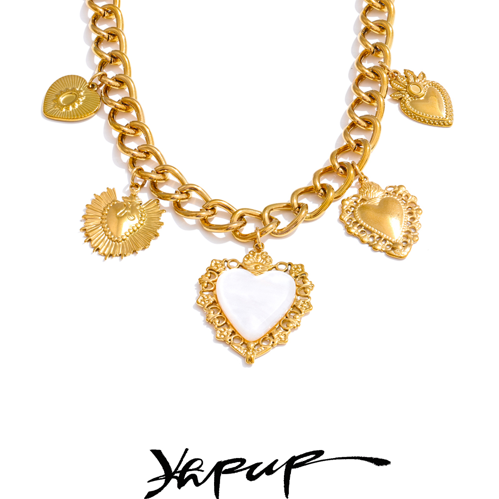 Yhpup 18K Golden Plated Stainl - Resin Art Necklace recension och pris