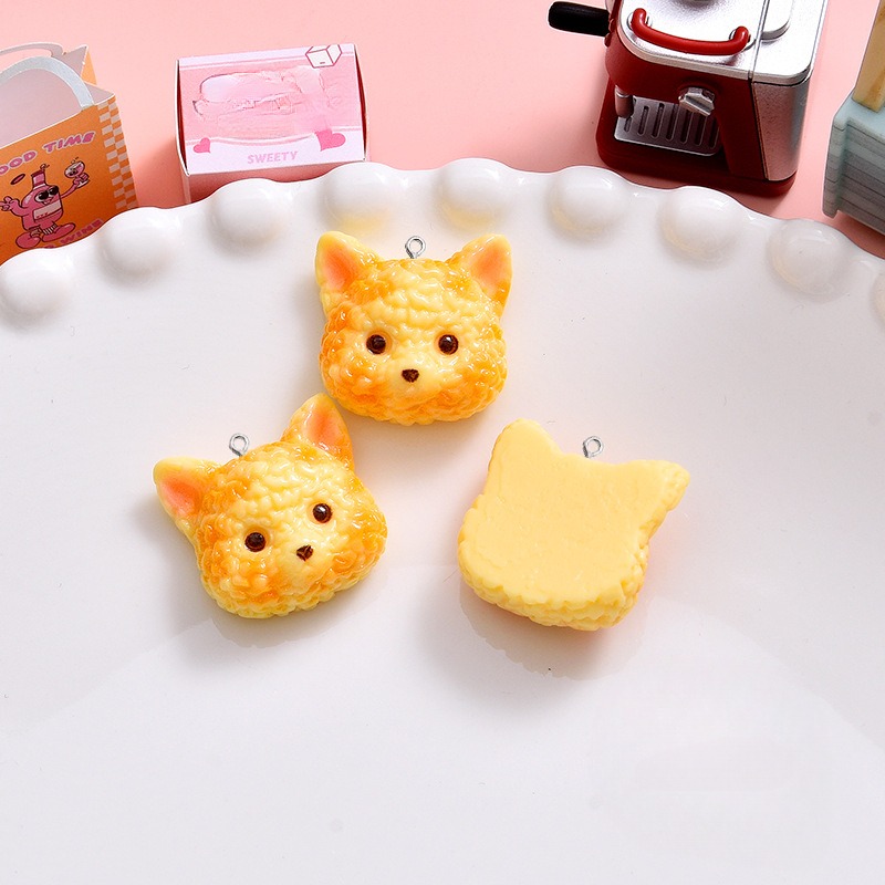 10Pcs Cartoon Biscuits Dog Res - Resin Art Earrings Material recension och pris