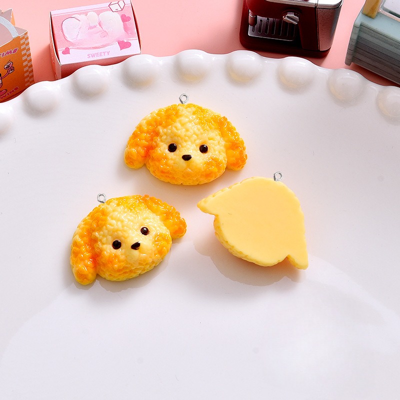 10Pcs Cartoon Biscuits Dog Res - Resin Art Earrings Material recension och pris